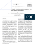 A Method For Estimating The Strength Properties of A Granitic Rock Subjected To Dynamic Loading 2005 International Journal of Rock Mechanics and Minin