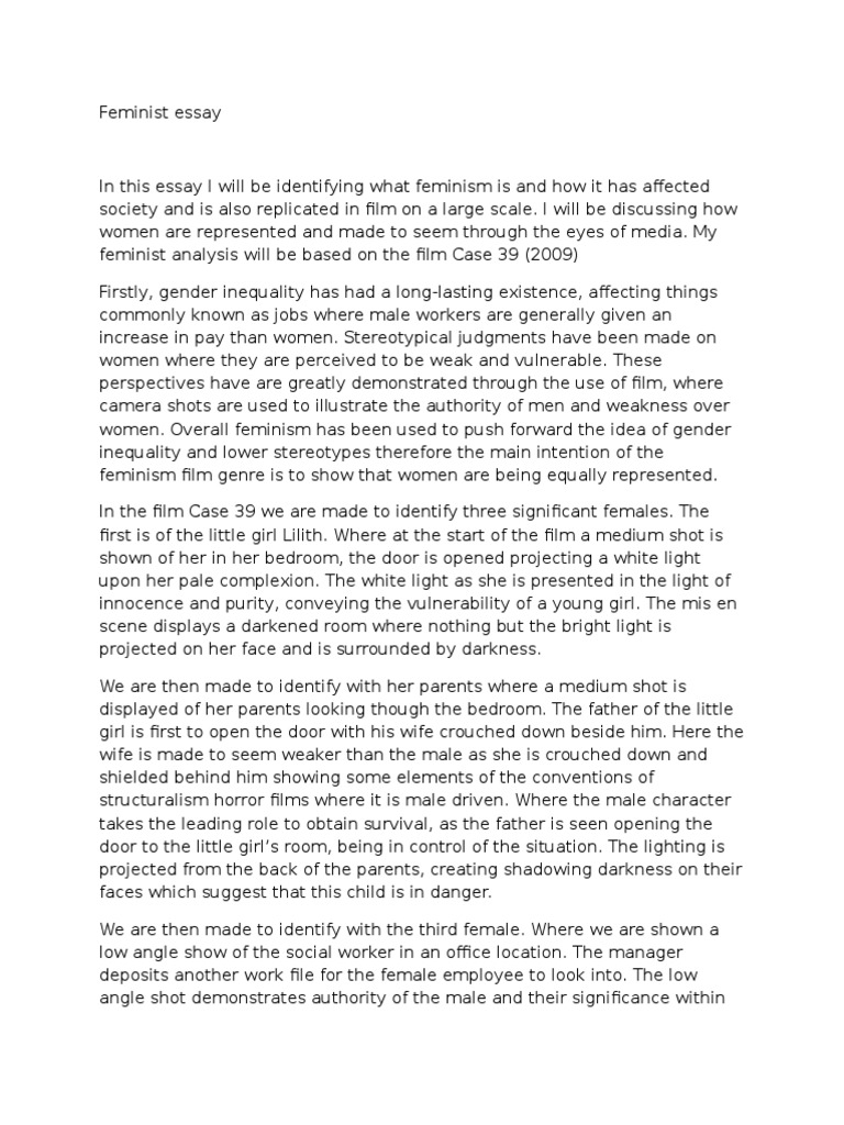 feminist theory literature essay