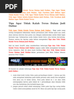 Download Tips Agar Tidak Kalah Terus Dalam Judi Online by GoalLimalima SN262328685 doc pdf