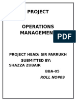 KFC Pakistan Project Report on Operations Management