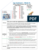 Spelling Contract Week 5 - 2014 to 2015 - Journey