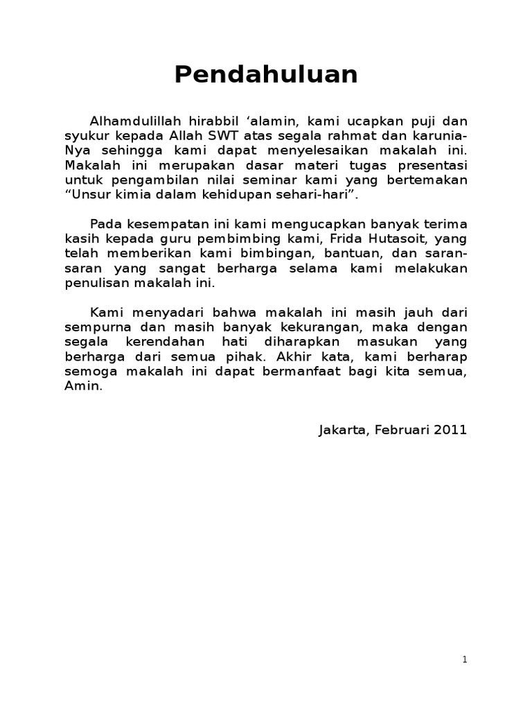 Bahan Kimia Dalam Kehidupan Sehari Hari