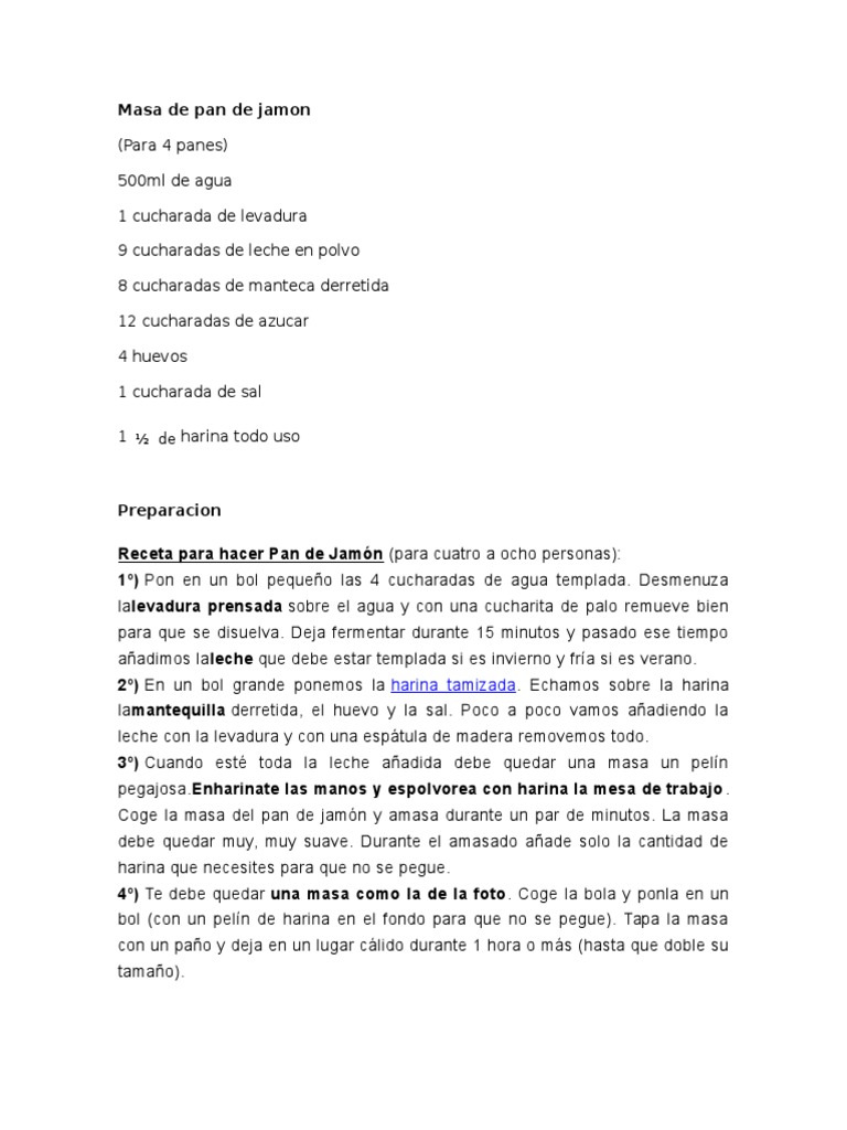 Pan De Jamn Venezolano Paso A Paso Youtube