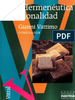 Hermenéutica y Racionalidad - Gianni Vattimo PDF