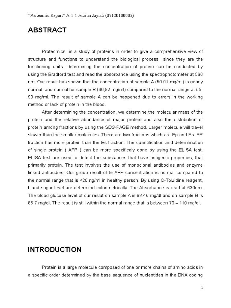 Abstract Biomolecular Structure Proteins