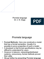 Promela language basics for formal methods