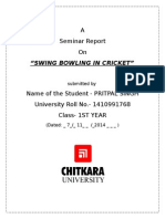 A Seminar Report On: "Swing Bowling in Cricket"