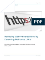 Reducing Web Vulnerabilities by Detecting Malicious Urls: Final Year Project Report