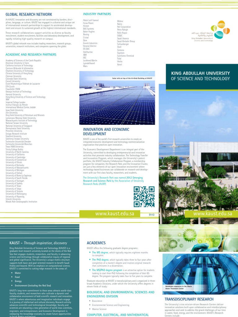 KAUST General Overview | PDF | Inquiry | Engineering