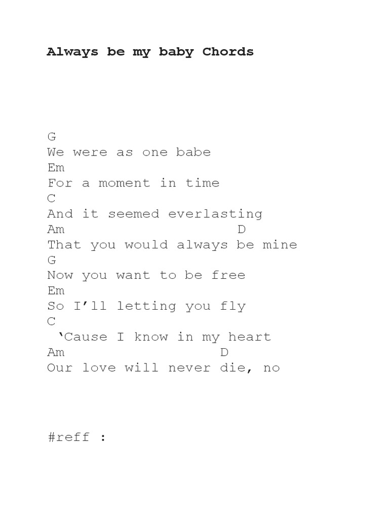 Always Be My Baby Chords