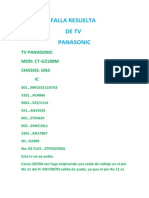 Falla Resuelta de TV Panasonic PDF