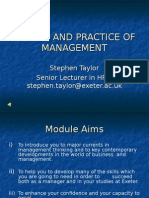 Theory and Practice of Management