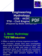 Engineering Hydrology Concepts and Water Budget Equations