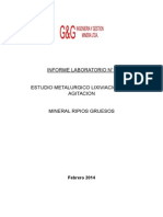 Informe de Lixiviación Por Agitación Febrero Mineral Ripios Gruesos