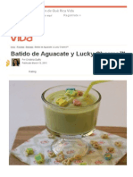 Batido de Aguacate y Lucky Charms™ - Que Rica Vida