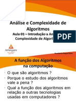 Analise e Complexidade de Algoritmos - Aula 1