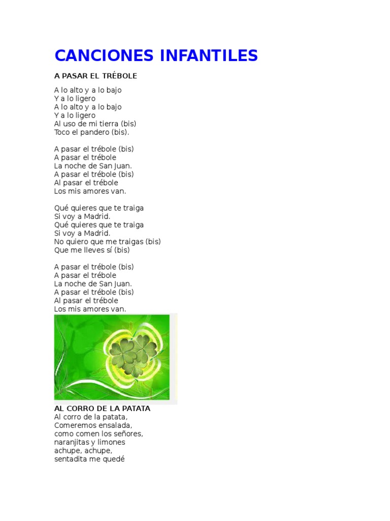 Canciones Infantiles y Leyendas Populares | PDF | Novela negra, policíaca y  suspenso | Poesía, image size:768x1024