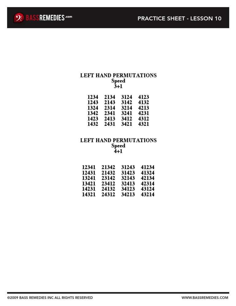 10 Left Hand Speed | PDF