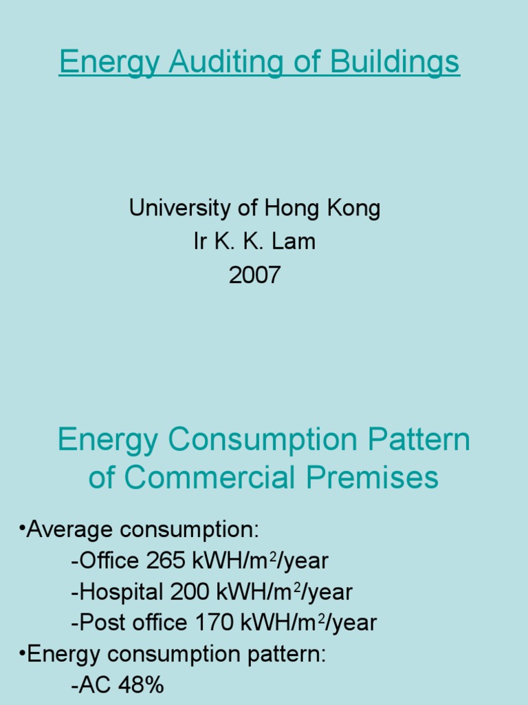 Energy Audit Guide for Buildings | PDF | Audit | Lighting