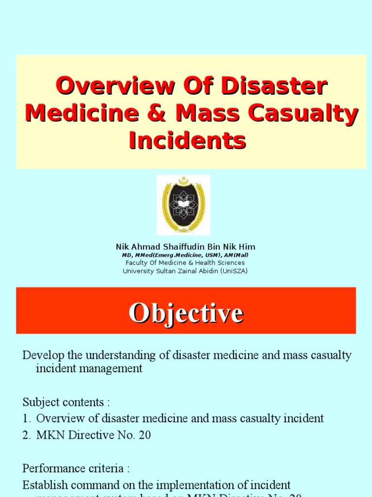 Overview of Disaster Medicine & MCI | PDF | Emergency Management ...