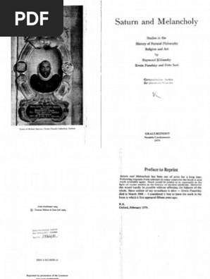 Saturn And Melancholy