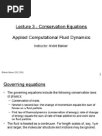 Lecture 3 - Conservation Equations Applied Computational Fluid Dynamics