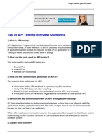Top 20 Questions On API Testing