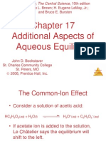 14 Aqueous Equilibria