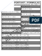 FSC Important Formulas Integration PDF