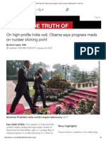 On High-Profile India Visit, Obama Says Progress Made On Nuclear Sticking Point