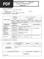 Modelo de Sesion 4º