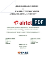 "Marketing Strategies of Airtel at Bharti Airtel, Lucknow": Summer Training Project Report
