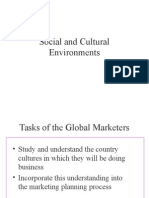 Social and Cultural Environments: Global Marketing