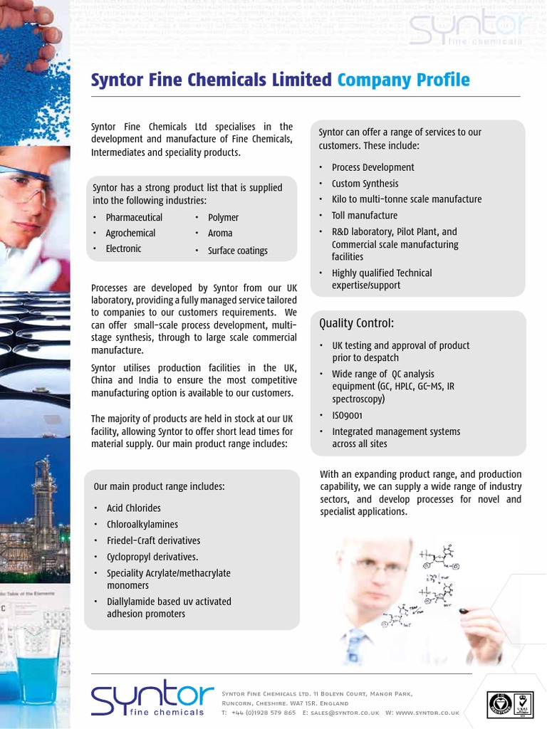 Syntor Brochure 2014 | PDF | Ester | Innovation