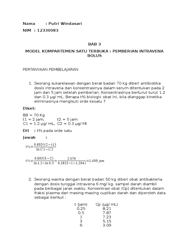 Contoh Soal Waktu Paruh Dan Penyelesaiannya - Contoh Soal ...