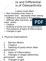 Diagnosis and Differential Diagnosis of Osteoarthritis