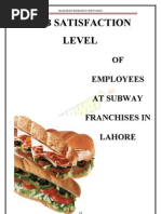 Download JOB SATISFACTION LEVEL OF EMPLOYEES AT SUBWAY FRANCHISES IN LAHORE Pakistan  by FaHEEM DILAWAR  SN26246243 doc pdf