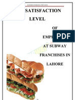 JOB SATISFACTION LEVEL OF EMPLOYEES AT SUBWAY FRANCHISES IN LAHORE, Pakistan 