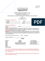 2015 Car Show Registration Form