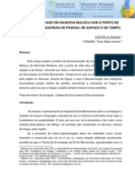 A Discursividade em Saudosa Maloca Sob o Ponto de Vista Das PDF