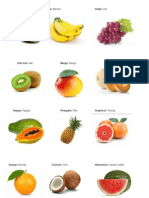 Imagenes de Frutas en Ingles