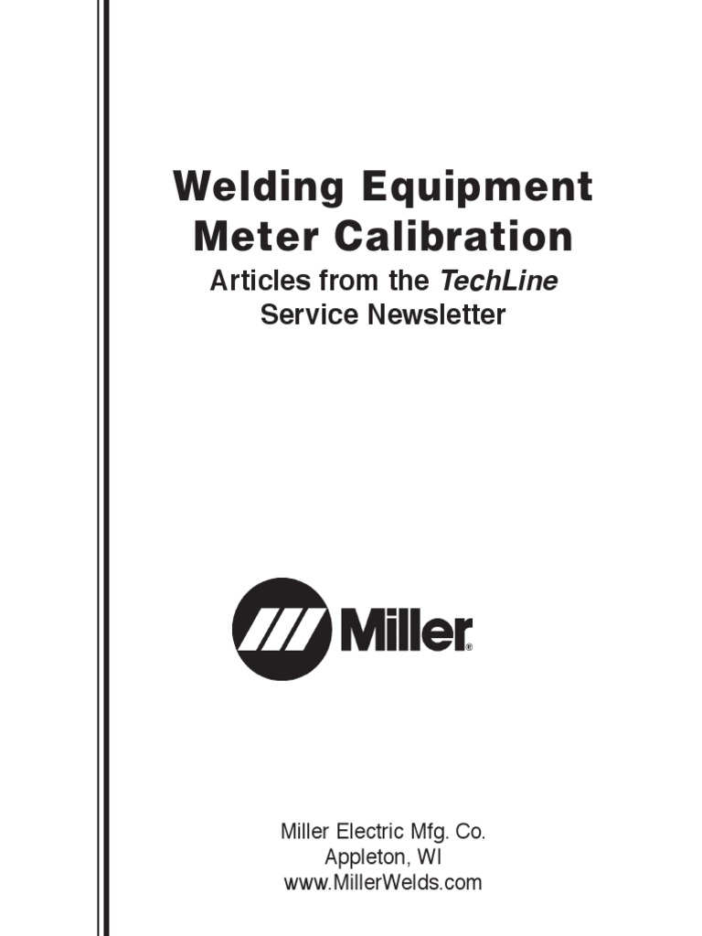 MILLER Procedimiento Calibración Soldadoras MeterCalibration3230162 PDF Calibration Iso