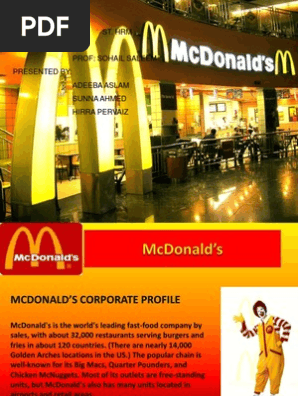 Mcdonald's Strategic Human Resource Management