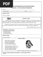 Avaliação Bimestral de Lingua Portuguesa 1º Bimestre