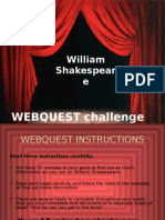 William Shakespear E: WEBQUEST Challenge