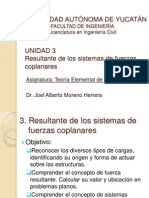 TEE-UNIDAD 3-Resultante de Los Sistemas de Fuerzas Coplanares