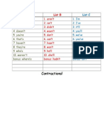 contractions spelling list