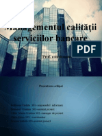 Managementul Calității Serviciilor Bancare