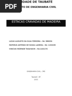 Estaca Cravada de Madeira