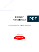 Proceedings of Agrosym 2012